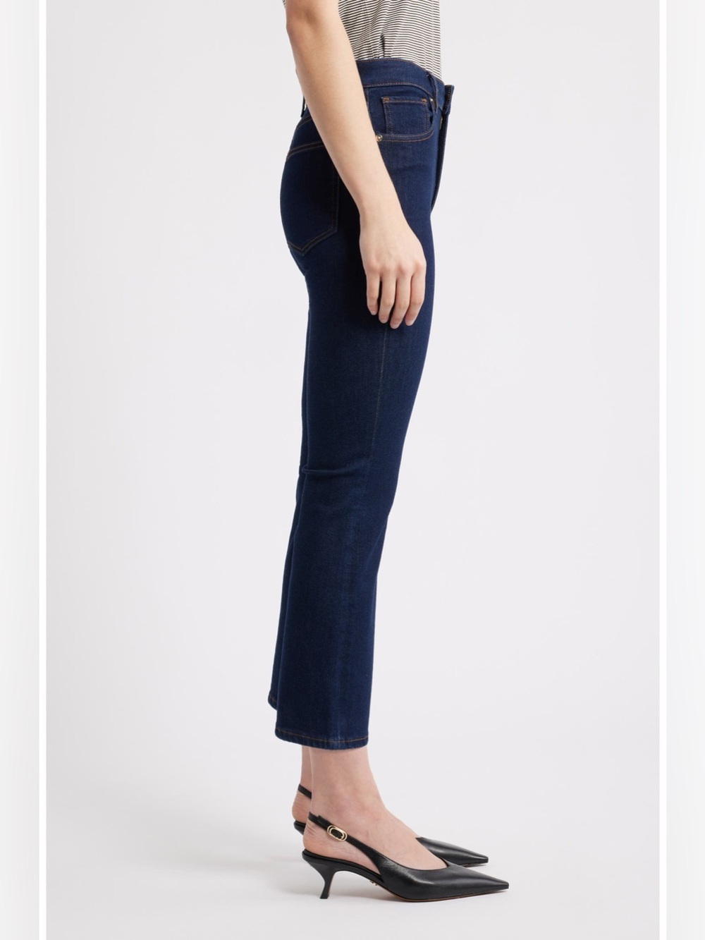 Frame The Reboot High Waist Crop Flare Jeans - Picture 3 of 9